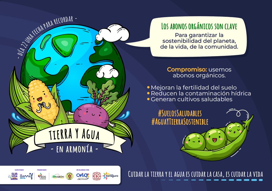 Pieza gráfica de la campaña Tierra y Agua en Armonía